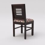 VK Furniture Sheesham Solid Wood 4 Seater Dining Table Set of Four with 4 Print Cushion Chairs for Dinner Hall Kitchen Living Room Home Office Restaurant |L45 X W30 X H30|Walnut - Image 9