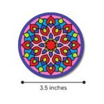 Funtaala Wooden Mandala Paint Kit Tea Coasters Art and Craft Kit | DIY Coaster Painting Set with Colours and Brush | Gift for Girls and Boys Ages 9-15 | Mandala Art Coasters - Image 5