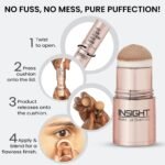 INSIGHT Cushion Concealer for Natural Flawless Finish | Vitamin E Infused | Featherlight, Buildable Coverage | Multipurpose & Travel-Friendly | Shade: Latte, 3g - Image 4