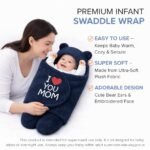 First Kick Baby Blanket Newborn Combo Gift Pack of Swaddle Wrapper | Baby Bath Towel, 0-9 Months, Length 68 cm x Width 68 cm, Pack of 2 Pcs. - Image 3