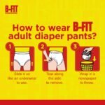 B-Fit Regular Adult Diaper M Size Pants | 20 Count (Medium) | Waist 25 – 48 inch | Unisex | Leakproof | Even Absorption | Long Protection hours | Brief-Like Fit & Soft Elastic Waist - Image 3