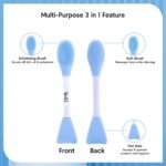 Glam21 Multipurpose Silicone Brush | 2in1 Soft Double-sided Deep Cleansing & Skin Massaging | Micro Scrubber to Face, Nose & Lips for Pore Cleansing, Removing Blackhead - Image 4