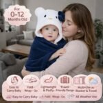 First Kick Baby Blanket Newborn Combo Gift Pack of Swaddle Wrapper | Baby Bath Towel, 0-9 Months, Length 68 cm x Width 68 cm, Pack of 2 Pcs. - Image 2