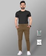 Mehrang Men's Stretchable Stretchable Formal Pant Trousers | Stylish Slim Fit Men's Wear Trousers for Office or Party | Polycotton Knitted Fabric - Image 7