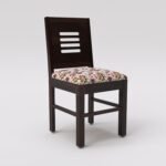 VK Furniture Sheesham Solid Wood 4 Seater Dining Table Set of Four with 4 Print Cushion Chairs for Dinner Hall Kitchen Living Room Home Office Restaurant |L45 X W30 X H30|Walnut - Image 7