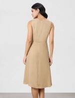 Symbol Premium Women's Cowl Neck Sleeveless Dress | Knee-Length | A-Line | Concealed Side Zipper (Available in Plus Sizes) - Image 3