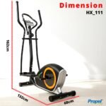 Propel HX 111 Silent Magnetic Elliptical Cross Trainer for Home | Advanced 3-Piece Crank System | 8-Level Resistance | Adjustable Anti-Slip Pedals | Pulse Sensors | 100 Kg Capacity - Image 7
