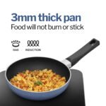 Hawkins Quik Gift Set of 3 Nonstick Frying Pans | Induction & Gas Compatible | Rivet-Less Design for Easy Cooking & Cleaning | Grey (IQFS) - Image 8