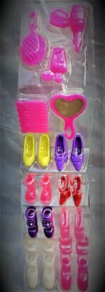Kammateswara Dazzling Doll Set for Girls - Stylish Dress-Up Fashion Doll with Shoes,Bag & Accessories | Birthday Gift for Kids (Multicolor) - Image 3