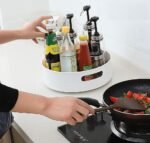 Clazkit 360° Rotating Organizer Tray | Multi-Purpose Turntable for Kitchen & Pantry Storage | Space-Saving Spice & Essentials Organizer - Image 3