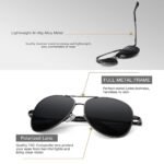 Black Jones Polarized Sunglasses | Full Rim Aviator Shape | 100% UV Protected Goggles | For Men & Women | Silver & Gun-Metal (Black) | Pack of 1 - Image 6