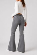 Women's High Waist Bell Bottom Jeans | Flared Wide Leg Stretchable Denim Pants | Stylish Casual, Party & Everyday Wear | Denim Pant Suits | Bootcut Fit Design - Image 5