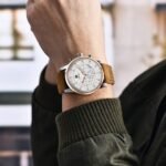 BENYAR Quartz Chronograph Waterproof White Dial Business and Sport Design Leather Band Strap Men's Wrist Watch - Image 6