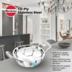 Hawkins Pro 1.5 Litre Deep-Fry Pan, Triply Stainless Steel Kadhai with Steel Handles and Steel Lid, Small Kadhai, Silver (PSK15S) - Image 2