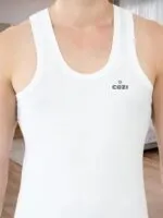 Lux Cozi Men's 100% Soft Cotton Vest Pack of 5 | Solid White Sleeveless Banyan for Men | Round Neck Vest | Breathable Lightweight Cotton Innerwear | Comfortable Regular Fit Undershirt for Daily Wear - Image 7
