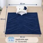 First Kick Baby Blanket Newborn Combo Gift Pack of Swaddle Wrapper | Baby Bath Towel, 0-9 Months, Length 68 cm x Width 68 cm, Pack of 2 Pcs. - Image 4