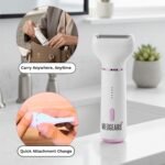 Medgears 5-in-1 Women’s Electric Grooming Trimmer – Precision Facial Hair Remover for Face, Eyebrow, Upper Lip, Bikini & Body | Rechargeable | Painless & Safe - Image 4
