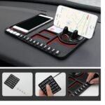 Car Dashboard Mat Organizer with Phone Holder | Anti-Skid Silicone Dashboard Storage Pad | Universal Car Interior Accessories for Mobile Phone, Coins, Keys, Sunglasses, Cards & GPS - Image 3