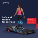 Lifelong Fit Pro Treadmill 3 HP Peak Dc Brushless Motor 2 Level Manual Incline Walking Machine at 8 km/Hr Speed with Led Display-Cardio Equipment for Home Gym 110kg Capacity, Black - Image 4