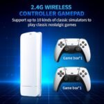 2.4G Wireless Game Console with Dual Wireless Controllers | 4K HDMI Output | Plug & Play Retro Gaming Console | Preloaded Games | USB Powered | White - Image 2