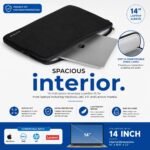 Tressential 14 Inch Laptop Sleeve, Water-Resistant, Shock-Resistant Padding, for MacBook, Dell, HP, Lenovo (Black, 14 inch) - Image 5