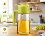 2 in 1 Glass Oil Sprayer Dispenser Bottle 500ml,Spray & Pour Bottle for Cooking, Air Fryer, BBQ, Salad, Olive Dispenser Leakproof Kitchen Oil Sprayer - Image 2