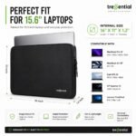 Tressential 15.6 Inch Laptop Sleeve, Water-Resistant, Shock-Resistant Padding, for MacBook, Dell, HP, Lenovo (Black, 15.6 inch) - Image 2