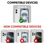 POPIO Military-Grade Privacy Screen Protector for iPhone 16 – 9H Tempered Glass, Anti-Spy Protection, Scratch-Resistant, HD Clarity (1 Pack) - Image 7