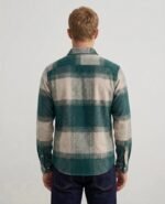 DEEMOON Men's Premium Cotton Blend Printed Checkered Shirt | Full Sleeve Plaid Casual Button-Down Shirt | Soft & Comfortable Regular Fit | Office, Travel & Everyday Wear - Image 6