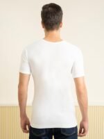 Lux Cozi Men's Half Sleeve Vest Pack of 3 | Cotton Round Neck Vest for Men | White Cotton Banyan | Soft, Breathable & Lightweight Men's Innerwear - Image 2