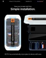 Spigen EZ Fit Tempered Glass Screen Protector Guard For iPhone 17/17 Pro / 16 Pro [2 Pack] - Image 4