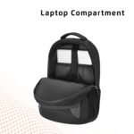 Safari Omega spacious/large laptop backpack with Raincover, college bag, travel bag for men and women, Black, 30 Litre - Image 6