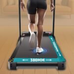 PowerMax Fitness TDA-96 4HP Auto Incline Treadmill for Home Use | 110KG User Wt. | Bluetooth for Music & Tracking App | 12 Pre-Set Program | Heart Rate Sensors & Hydraulic Folding, LED Display - Image 8