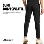 Boldfit Track Pant for Men – Stylish Joggers, Gym Pants & Lowers with Adjustable Waist, Breathable Fabric & Pockets – Comfortable Sports Pants for Running, Workout Black - Image 5