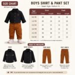 MENVY Boys Shirt Pant Set Cotton Casual Outfit for Kids 1-6 Years Stylish Dress with Cargo Pants - Image 6
