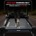 PowerMax Fitness TDM-98 4HP Foldable Motorized Manual Incline Treadmill for Home Use, 110kg Max User, Max Speed-10kmph, Preset programs, Heart Rate Sensors, AUX, Speaker, USB, LED Display,Black - Image 9
