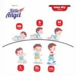 Little Angel Baby Easy Dry Diaper Pants With 12 Hrs Absorption (XL) Size 54 Count, 13-16 Kgs - XL (54 Pieces) - Image 7