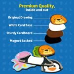 Magnetic Fun Art Puzzle - Animals|4-in-1 Travel Friendly Educational Toy with Writable Board|50 Magnetic Pieces |Birthday Gift for Boys & Girls Age 3,4,5 & 6 yrs - Image 8