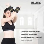 De Jure Fitness Adjustable Ankle & Wrist Weights Pair (1KG x 2) for Men & Women | Strength Training, Walking, Running, Workout, Yoga | Comfortable, Durable | Z Black – 2KG - Image 9