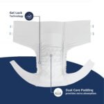 Amazon Brand-Solimo Adult Diapers Tape Style|Medium Size|60 Count|(30 x Pack of 2)|Waist 28-45 Inch(71-114 cm)|Unisex|Quick Absorption|Leak Proof Upto 12 Hours|Wetness Indicator|For Men & Women - Image 5