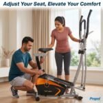 Propel HDA 64i 2-in-1 Elliptical Cross Trainer & Seated Upright Bike for Home | 8-Level Magnetic Resistance | Silent Flywheel | Adjustable Seat & Handle | Pulse Monitor | 100 kg Capacity - Image 5