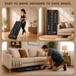 PowerMax Fitness Walkpad 3HP Compact Motorized Treadmill for Home-Office Use with Remote Control, Walking Pad for Max User 110Kg,Top Speed 10Km/H,1000X400Mm Running Deck,LED Display,iPad Holder,Black - Image 11