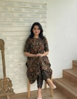 ANNI Designer Women's Viscose Blend Straight Printed Kurta with Palazzo | Elbow Length Sleeve Kurti Set | Close Neck with Back Slit | Soft Comfortable Fabric | 2 Piece Outfit - Image 5