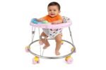 Nutts Baby Walker with Play Tray & 360° Wheels Adjustable Height Padded Seat Sturdy Metal Frame 6–18 Months Pink - Image 3