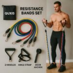 QUXIS Resistance Tube for Men and Women [Upto 45Kg] | Resistance Band Set & Exercise Bands | Resistance Band for Pull Up | (11 Pieces Tube Set) Gym Equipment for Home Workout | Natural Rubber - Image 3