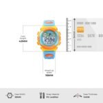 SKMEI Kids Sports Multi Function Digital Watch, Multicolor Dial Sky ABS Case Kid's Watch, PU Rubber Strap Band, Waterproof LED Light Children Wristwatches for Boys Girls - 1451 - Image 5