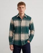 DEEMOON Men's Premium Cotton Blend Printed Checkered Shirt | Full Sleeve Plaid Casual Button-Down Shirt | Soft & Comfortable Regular Fit | Office, Travel & Everyday Wear - Image 2