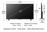 TCL 126 cm (50 inches) FHD Smart QLED Google TV | Dolby Audio 24 watts | HDR 10 | Metallic Bezel-Less | Multiple Viewing Mode | 50S5K - Image 2