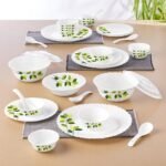 Larah by Borosil 35 Pieces Opalware Dinner Set for Family of 6 - Image 3