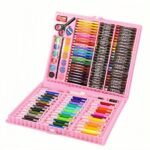 Cable World Arts and Crafts Supplies, 150-Pack Drawing Painting Set for Kids Girls Boys Teens, Coloring Art Kit Gift: Crayons, Oil Pastels, Watercolors Cake, Colored Pencils Markers - Image 2
